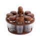 Rotating Glass Jar Set - 8 Pcs